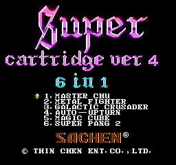 Super Cartridge Ver 4 - 6 in 1 Screenshot 1